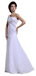 Charmeuse/Chiffon/Silk Ruched Beaded One Shoulder Sleeveless Prom Dress 
