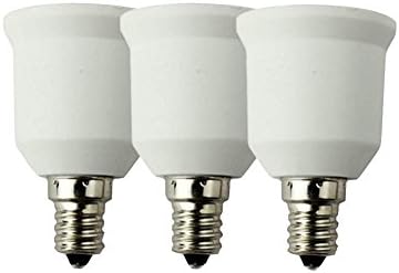 Shine-Co E14 to E27 Lamp Holder - Converts your Pin Base Fixture E14 to Screw-in Bulb Socket E27 Set of 3 (E27-E14)