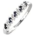 9ct Diamond & Sapphire Eternity Ring SK-Y1796