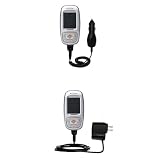 Essential Kit for the Samsung SGH-E350 - includes Car and Wall Charger with Rapid Charge Technology - Gomadic Brand w/ TipExchange Technology