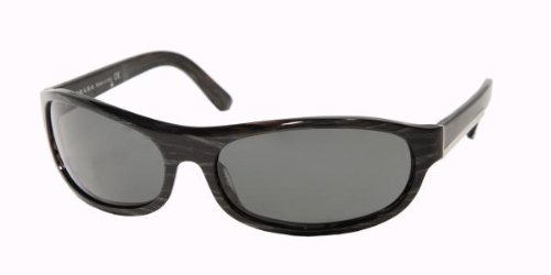 PRADA SUNGLASSES - DESIGNER FASHION AUTHENTIC UNISEX BLACK STRIPED GRAY SPORT EYEWEAR PR003IS 8AW1A1