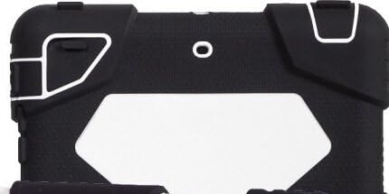 Travellor® Series Kindle Fire HDX 7" Cover Case New Hot Item High Quality Slim Fit Silicone Plastic Dual Protective Back Cover Standing Case Kid Proof Military-duty Case Rainproof Shockproof Dustproof Case for Amazon Kindle Fire Hdx 7 Inch(will Only Fit Kindle Fire hdx 7" 2013) Tablet Laptop-multiple Color Options (black white)