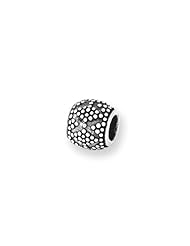 Dotted Bali Charm in Silver for 3mm Charm Bracelets