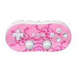 Crop Circles Pink Design Nintendo Wii Classic Controller Protector Skin Decal Sticker