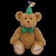 Beanie Buddy - Happy Birthday the Bear (Blue Hat & Tie)