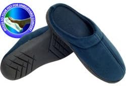 RemedyT Memory Foam Slippers Navy - Large