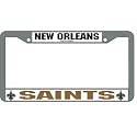 New Orleans Saints Chrome License Plate Frame