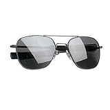 G.I. Type Pilot's Aviator Sunglasses - Smoke Black 52MM