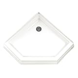 American Standard 4242.NEO.020 Neo Angle Shower Base, Integral Water Retention And Tiling Flange, Shower Drain, White