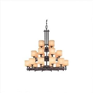 Prairie 24 Light Chandelier in Mission Bronze