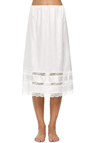 Avidlove Women Lingerie Slips Satin Snip-it Half Slip Lace Underskirt
