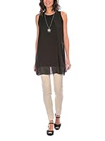 Bleu Marine Blusa (Negro)