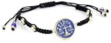 Blee Inara Libra Blue Enamel Horoscope Adjustable Macramé Bracelet