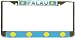 Palau Palauan Flag Chrome Metal License Plate Frame Holder