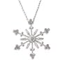Sterling Silver Genuine Diamond Accent Snowflake Pendant