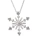 Sterling Silver Genuine Diamond Accent Snowflake Pendant