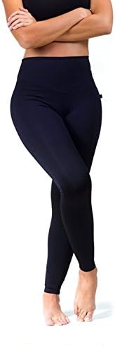 Vibration Women's Leggings with Internal Body Shaper Butt Lifter Black