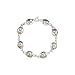Southwestern Native American Handcrafted Bear Paw Link Bracelet in Turquoise and Sterling Silver, #9720
