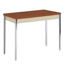 Sandusky Lee AT4020-PU Putty Powder Coat Activity/Utility Table with Oak Top, 29" Height x 40" Width x 20" Depth