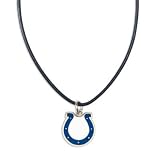 Indianapolis Colts Leather Cord Necklace and Enameled Pendant NFL Football Sports Team Logo
