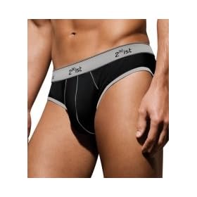 2(x)ist Men's Essential Contrast No Show Brief