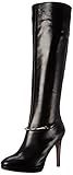 Nine West Women's Pearson Leather Knee High Boot, Black, 7.5 M US