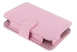 Premium Leather Storage Case for Garmin nüvi 200W 250W 260W 205W 255W 265 4.3-Inch Widescreen Bluetooth Portable GPS Navigator (GPS Not Included) + Bouns Young Micro TM Live Green Wristband, Pink