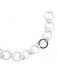 MMA Silver - 16 inch Large Ring Link Necklace