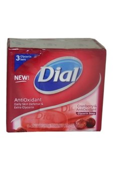 Dial Cranberry and AntiOxidant Glycerin Soap - 3bars/pack