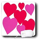 CherylsArt Hearts - Dancing Hearts in Pink and Red - Mouse Pads