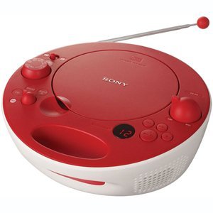 Sony CD Boombox with Digital AM/FM Tuner (Red)