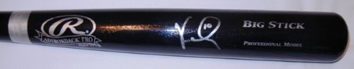 Vernon Wells Autographed Black Big Stick Bat W/PROOF, Picture of Vernon Signing For Us, Los Angeles Angels of Anaheim, Toronto Blue Jays