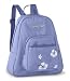 JanSport Half Pint Deluxe Mini Backpack in Lavender Sky w/Hibiscus Stitch TNW1