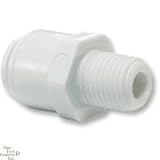 JG 1/4 inch x 1/4 inch NPTF Male Adaptor - White