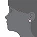 Rhodium Plated Pink Crystal Tiny Butterfly Screw Back Children Earrings