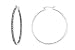 Sterling Silver Marcasite Hoop Earrings