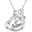 Sterling Silver Inspirational Blessings Child Family Necklace