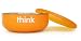 Baby : Thinkbaby Low Rise BPA Free Baby Bowl, Silver/Orange