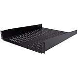 StarTech CABSHELF22V 2U Vented Rack Mount Shelf - Fixed Server Rack Cabinet Shelf, 22-inch
