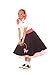 Poodle Skirt for Girls Size Medium 7/8/9 Black with Pink