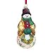 Reed & Barton Snowman with Wreath Blown Glass Ornamemt