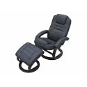 Relaxsessel TV-Sessel Schwarz - 007-B - Gestell "Espresso" - Bezug Schwarz