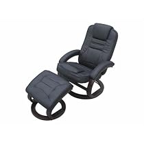 Relaxsessel TV-Sessel Schwarz - 007-B - Gestell "Espresso" - Bezug Schwarz