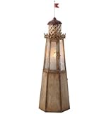 IMAGE OF Lighthouse Pillar Holder Iron Candleholder 8 X 8 X 30-3/8