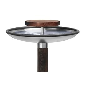 Bird Feeder and Bath - Stainless Steel Wood (Stainless Steel Wood) (51H x 9.75W x 9.75D) by Blomus