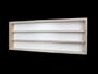V60.3A- Vitrine murale 60 cm x 30 cm x 8,5 cm collection D�coration murale- tapisserie rouleau -Rayonnages de jouets Atelier du P�re No�l miniature moto collecteur d� � coudre tableau d'affichage train pion petit objet jouet enfant mini nain de jardin schtroumpf vitres en plexiglas clair meuble rangement �tag�re armoire placard bois nature petite bouteille