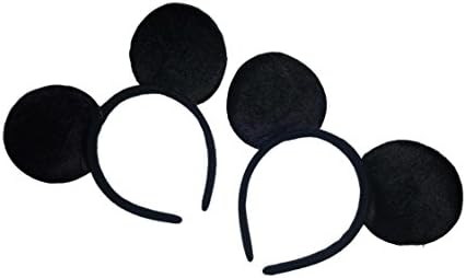 Set of Black Mouse Ears Headbands for Boys inspired by Mickey Mouse Red, Pink, Hot Pink