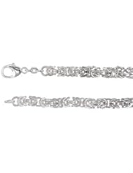 6 mm Byzantine Chain Sterling Silver 7 Inch Ch381