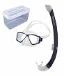 Panoramic Kids Mask with Snorkel Set with Plastic Case - Black