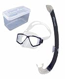 Panoramic Kids Mask with Snorkel Set with Plastic Case - Black Panoramic Kids Mask with Snorkel Set with Plastic Case - Black